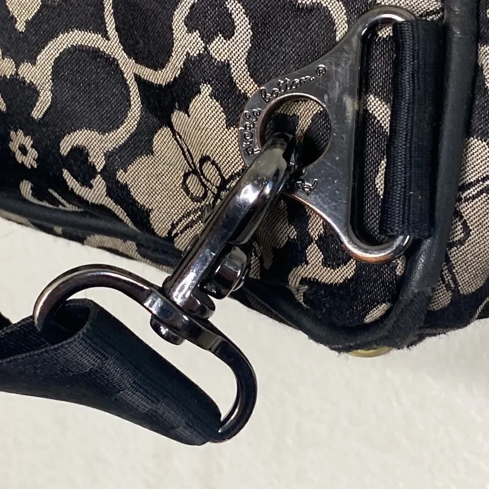 Petunia Pickle Bottom Black/Gray Printed Diaper Bag/Backpack OS